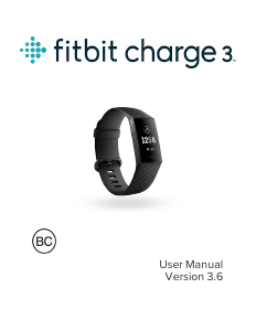 Manual Fitbit Charge 3 Activity Tracker