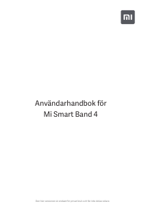 Bruksanvisning Xiaomi XMSH07HM Mi Smart Band Aktivitetsspårare