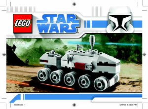 Bedienungsanleitung Lego set 20006 Star Wars MINI Clone Turbo Tank
