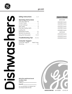 Manual GE GSD2201G20WW Dishwasher