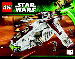 Manual Lego set 75021 Star Wars Republic gunship