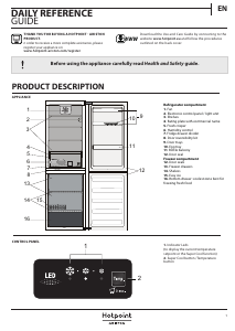 Handleiding Hotpoint-Ariston H8 A1E W Koel-vries combinatie