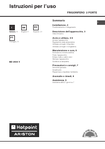 Manual Hotpoint-Ariston BD 2930 V/HA Frigorífico combinado