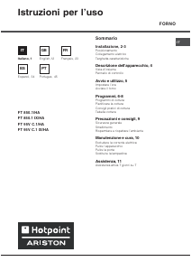 Manual de uso Hotpoint-Ariston FT 850.1 IX /HA Horno