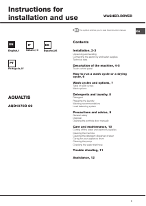 Manual de uso Hotpoint-Ariston AQD1070D 69 EU/A Aqualtis Lavasecadora