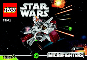 Käyttöohje Lego set 75072 Star Wars ARC-170 starfighter