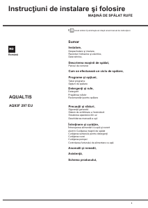 Manual Hotpoint-Ariston AQ93F 297 EU Aqualtis Mașină de spălat