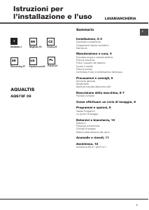 Manuale Hotpoint-Ariston AQS73F 09 EU Aqualtis Lavatrice