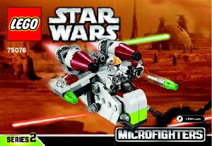 Manual Lego set 75076 Star Wars Republic gunship