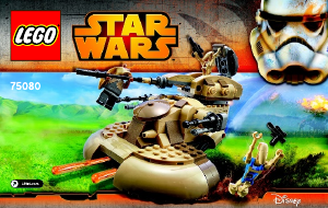 Manual de uso Lego set 75080 Star Wars AAT