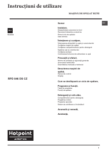 Manual Hotpoint-Ariston RPD 846 DS CZ Mașină de spălat