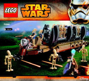 Manual Lego set 75086 Star Wars Battle droid troop carrier