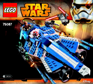 Manual Lego set 75087 Star Wars Anakins custom Jedi starfighter