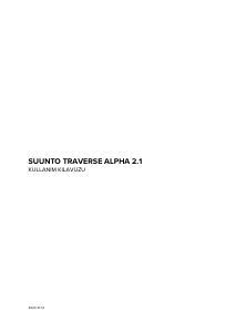Kullanım kılavuzu Suunto Traverse Alpha 2.1 Spor kol saati