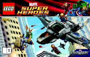 Bruksanvisning Lego set 6869 Super Heroes Flykampen i Quinjet