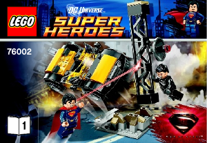 Manual Lego set 76002 Super Heroes Metropolis showdown