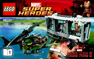 Manual Lego set 76007 Super Heroes Malibu mansion attack