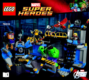 Bruksanvisning Lego set 76018 Super Heroes Hulkens labbkross