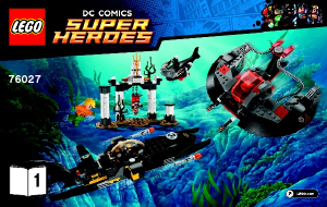 Bruksanvisning Lego set 76027 Super Heroes Black Mantas djuphavsanfall