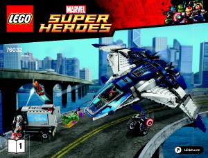 Manual Lego set 76032 Super Heroes The Avengers quinjet city chase