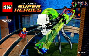 Manual Lego set 76040 Super Heroes Brainiac attack