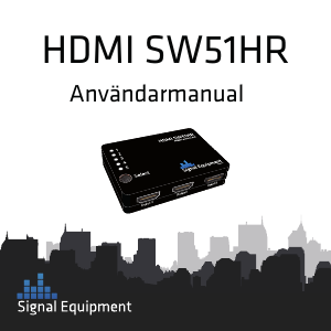 Bruksanvisning Signal Equipment SW51HR HDMI switch