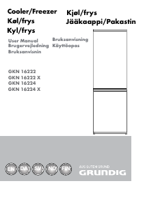 Handleiding Grundig GKN 16224 X Koel-vries combinatie