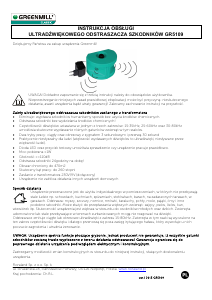 Instrukcja Greenmill GR5109 Szkodników odstraszacz
