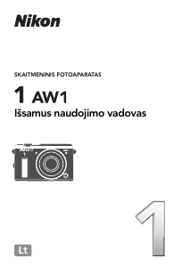 Vadovas Nikon 1 AW1 Skaitmeninis fotoaparatas