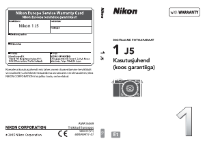 Kasutusjuhend Nikon 1 J5 Digitaalne kaamera