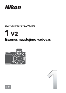 Vadovas Nikon 1 V2 Skaitmeninis fotoaparatas