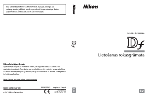 Rokasgrāmata Nikon Df Digitālā kamera
