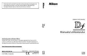 Manual Nikon Df Cameră digitală