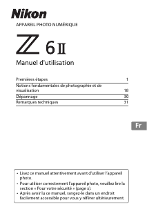 Mode d’emploi Nikon Z 6II Appareil photo numérique