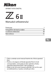 Manual Nikon Z 6II Cameră digitală