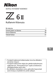 Kullanım kılavuzu Nikon Z 6II Dijital kamera