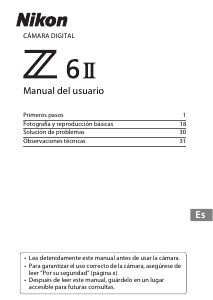 Manual de uso Nikon Z 6II Cámara digital