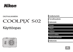 Käyttöohje Nikon Coolpix S02 Digitaalikamera