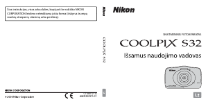 Vadovas Nikon Coolpix S32 Skaitmeninis fotoaparatas