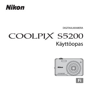 Käyttöohje Nikon Coolpix S5200 Digitaalikamera