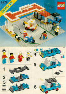 Manuale Lego set 6371 Town Stazione di servizio Shell