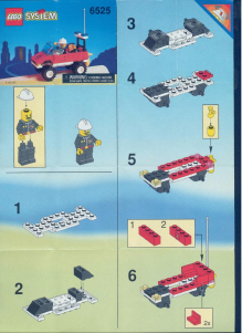 Handleiding Lego set 6525 Town Brandweerauto