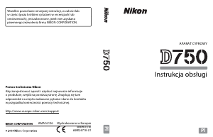 Instrukcja Nikon D750 Aparat cyfrowy