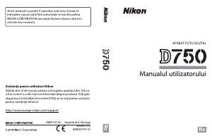Manual Nikon D750 Cameră digitală