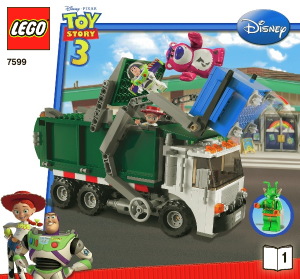 Manual Lego set 7599 Toy Story Garbage truck getaway