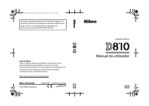 Manual Nikon D810 Câmara digital