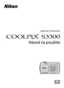 Návod Nikon Coolpix S3300 Digitálna kamera