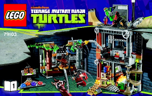 Handleiding Lego set 79103 Turtles Aanval op het Turtle hoofdkwartier