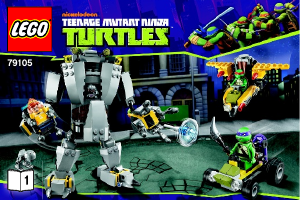 Manual Lego set 79105 Turtles Baxter robot rampage