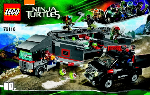 Bedienungsanleitung Lego set 79116 Turtles Flucht mit dem Sattelzug